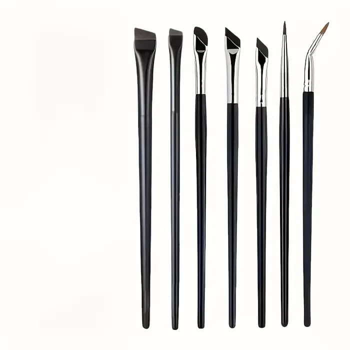 7 pinceaux de maquillage combinés avec détails de précision, ensembles de pinceaux pour eye-liner et