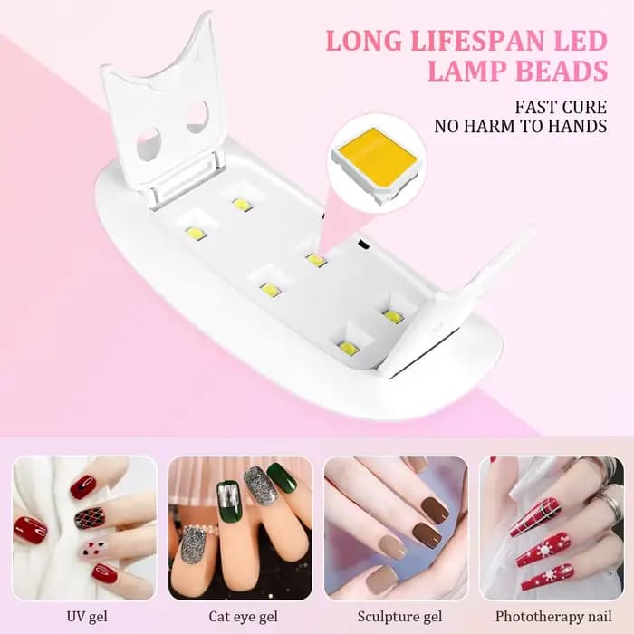LULAA Mini UV LED lampe à ongles professionnel LED Gel sèche-ongles avec USB lampe à durcissement ou