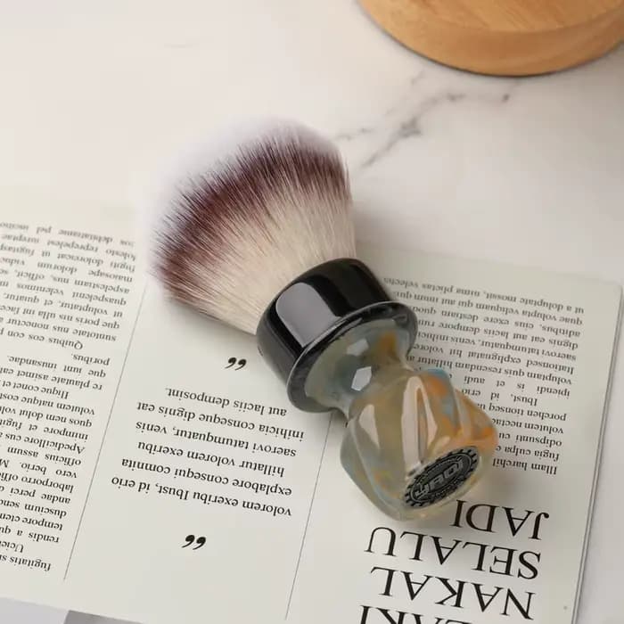 Pinceau à raser synthétique YAQI 2026 Nebula 28MM pour rasage humide – Cadeau idéal pour collectionneur ou petit ami