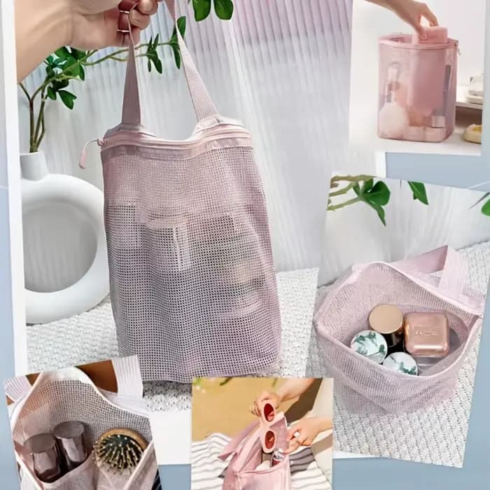 Trousse de toilette portable 23x26cm avec poignée pratique