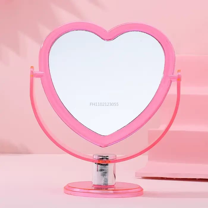 Miroir Cosmétique en Forme de Cœur de Style Coréen