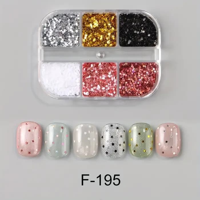 6 grilles Y2K mignon coeur paillettes ongles