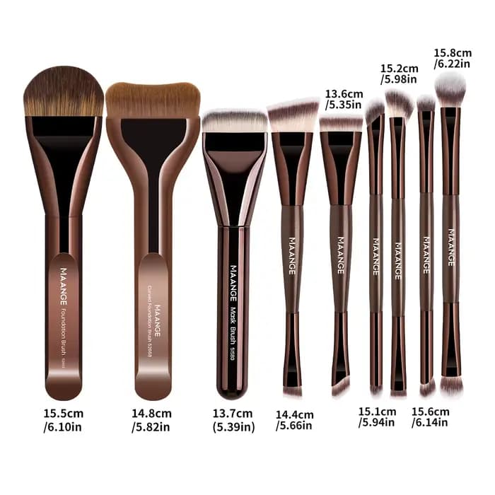 MAANGE – Lot de 9 pinceaux de maquillage multifonctionnels pour le visage