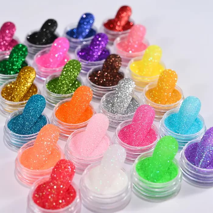 24 couleurs/ensemble holographique Nail Art paillettes poudre noël irisé sucre Chrome Pigment poussière UV Gel vernis