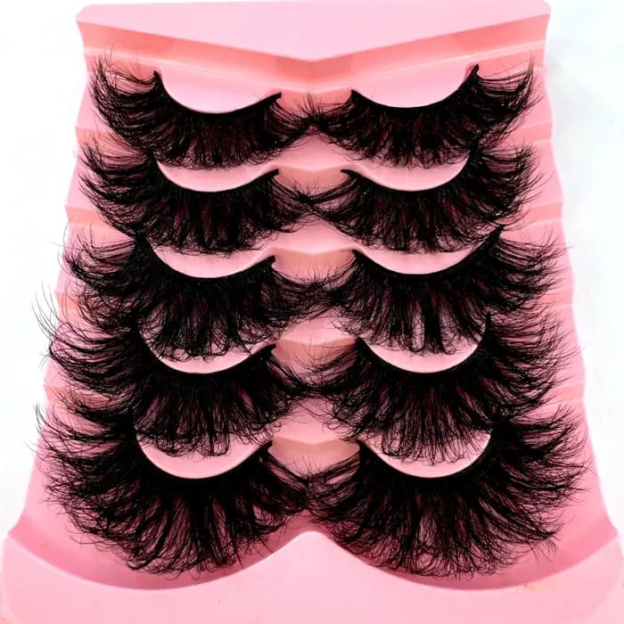 Faux cils longs et moelleux 3D en Faux vison