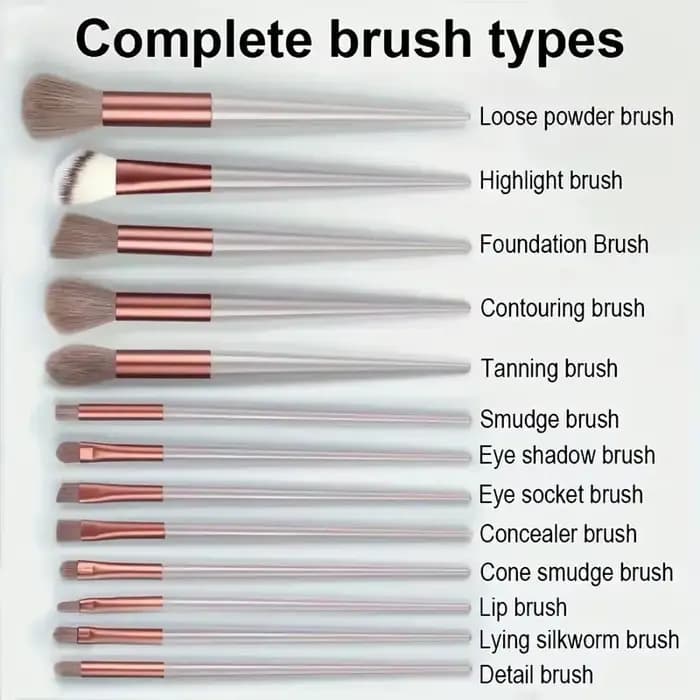 Ensemble de pinceaux de maquillage doux et moelleux