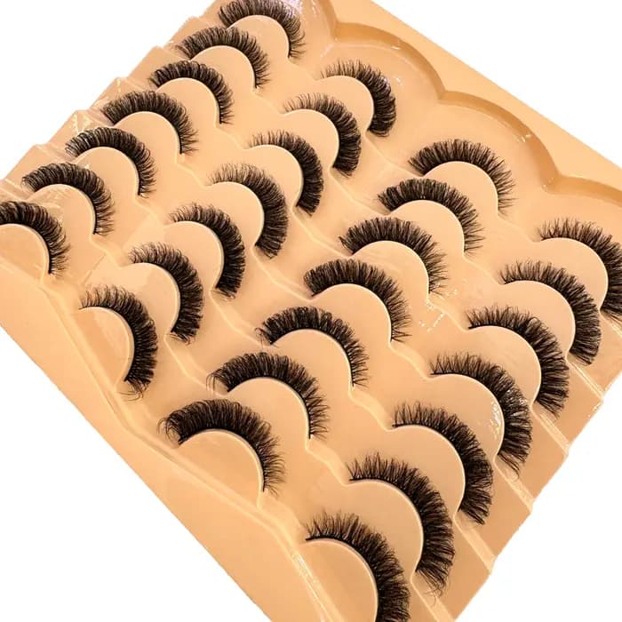 HBZGTLAD nouveau 14 paires Faux cils en vison moelleux