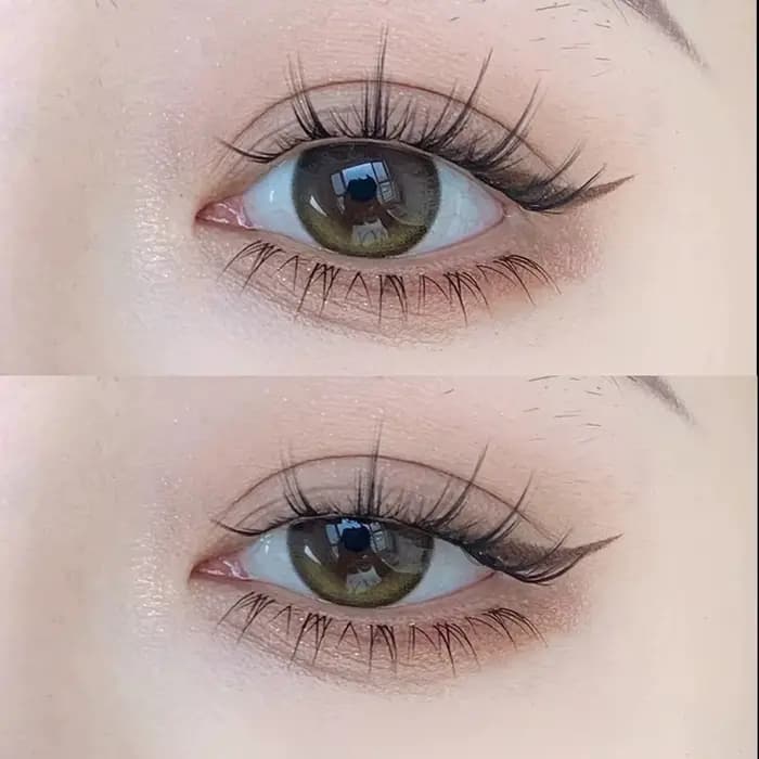 5 paires de faux cils inférieurs à bande transparente, faits à la main, naturels, Manga, maquillage