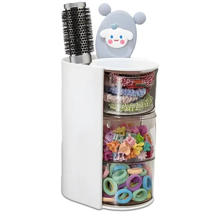 Porte-brosse, organisateur d'accessoires pour cheveux