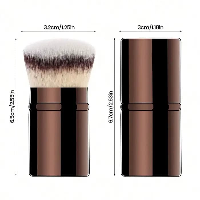 Pinceau de maquillage rétractable professionnel pour le visage, brosse à Blush, brosse à fond de tei