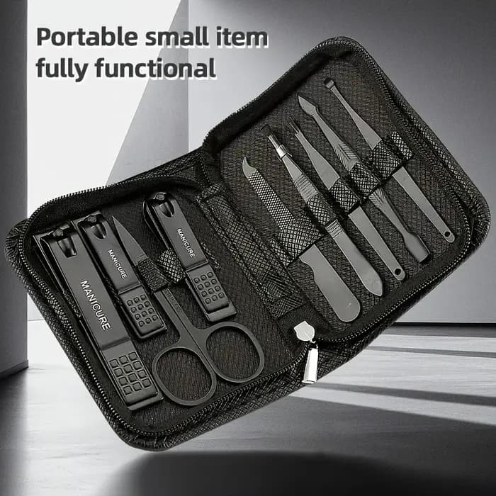 Kit de manucure et pédicure 9-en-1 pour femmes et hommes