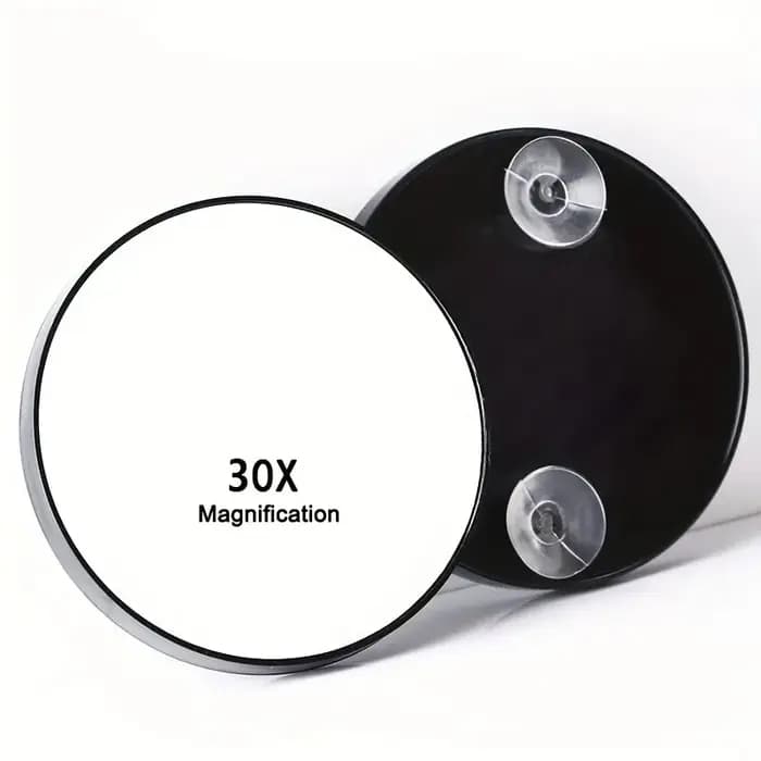 Miroir grossissant 20x / 30x, petit miroir grossissant avec ventouse, pour la coupe des sourcils et l'élimination des points noirs