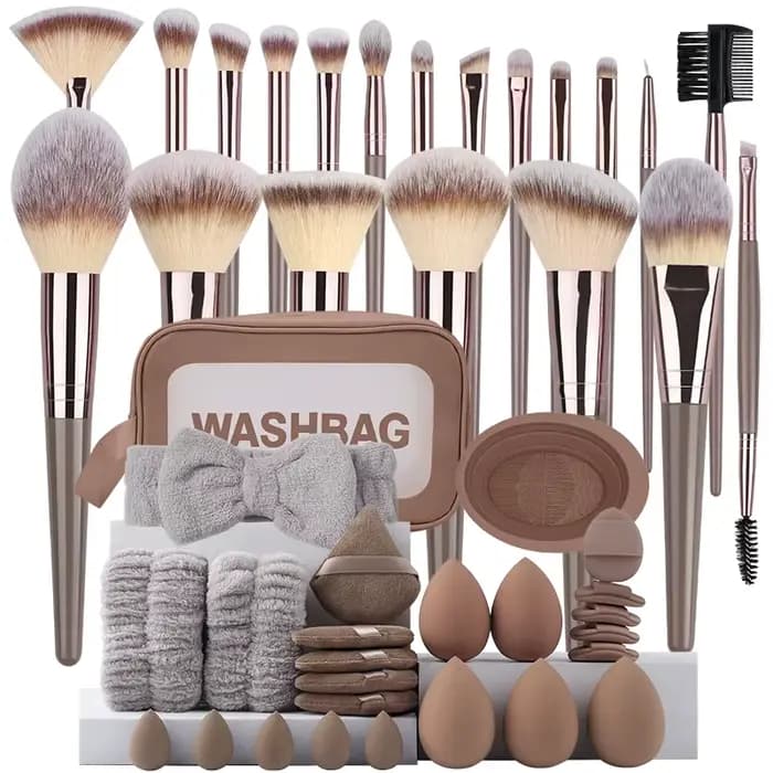 Ensemble professionnel de 3 à 20 pinceaux de maquillage doux et moelleux pour fond de teint