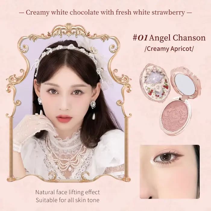 Flower Knows Strawberry Rococo Fard à Joues Gaufré 5g Longue Tenue Haute Pigmentation Palette Berry