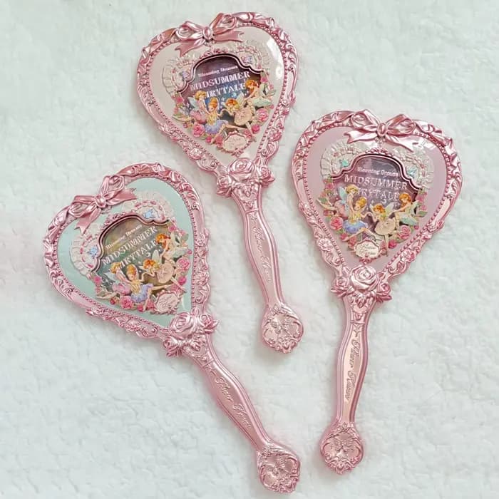 Miroir de Poche Edition Limitée Design Sirène Collection Fées Portable Maquillage Cadeau Femme Blanc Bleu Rose Chocolat
