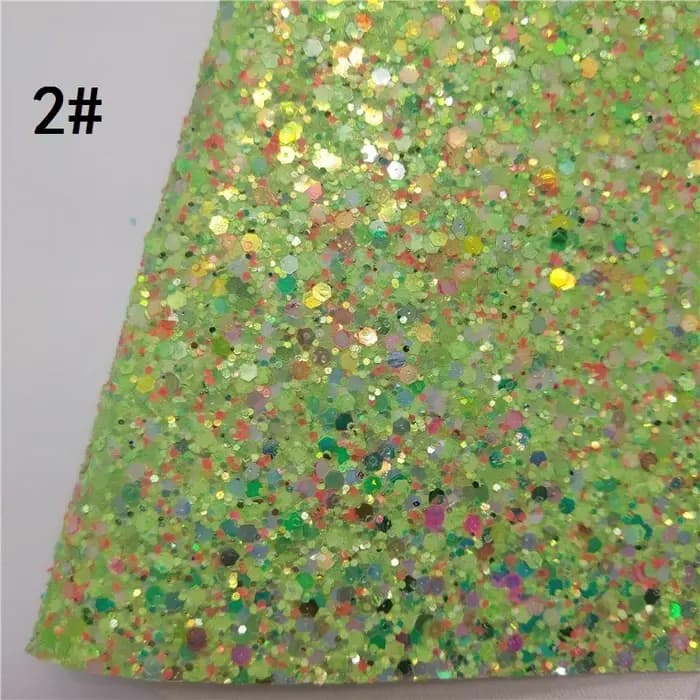 Tissu en Faux Vinyle à Paillettes de Couleurs Pastels