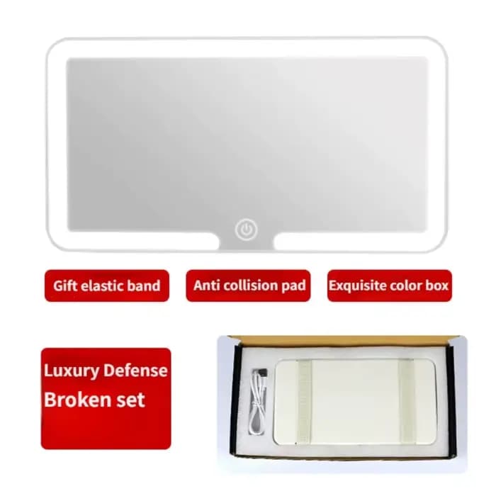 Miroir de maquillage rechargeable pour pare-soleil de voiture avec 3 modes d'éclairage, miroir universel pour voiture, camion, SUV