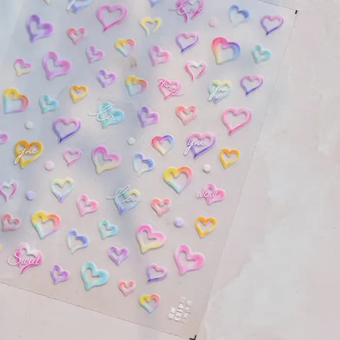 Autocollant 5D en dentelle avec nœud papillon rose et blanc