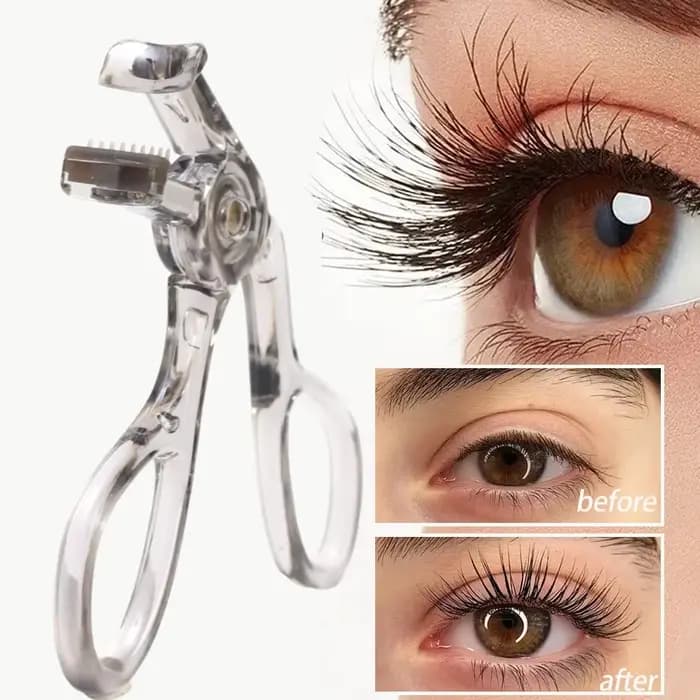 Recourbe-cils professionnel sans cadre, peigne à friser à une clip, avec tampon de recharge, outils
