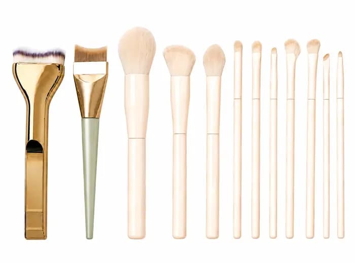 Ensemble professionnel de 12 pinceaux de maquillage avec pinceau pour le fond de teint