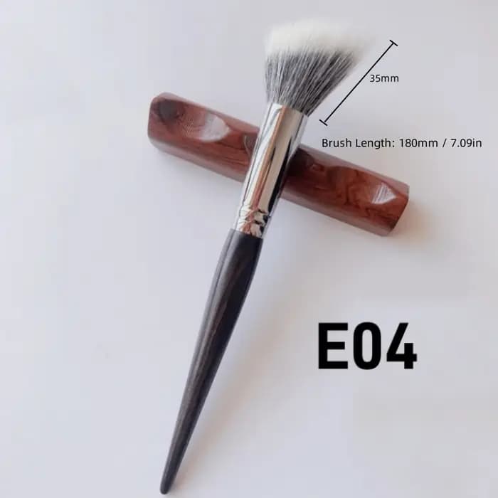 Blush pinceau de maquillage poudre naturel fin cheveux de chèvre luxe ébène poignée pinceaux