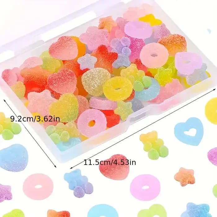 Assortiment de 50 breloques de bonbons