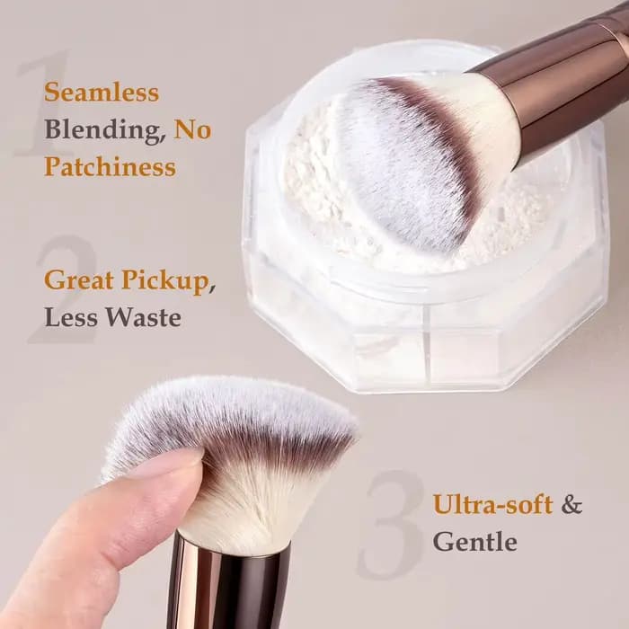 Ensemble de pinceaux de maquillage de voyage avec étui