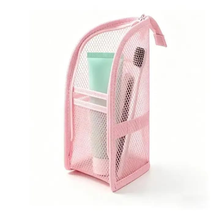 Trousse de toilette en filet, portable, pliable, en EVA, organisateur de cosmétiques, 1/2/4 pièces, cadeau idéal pour les amis, la famille et les voyageurs.