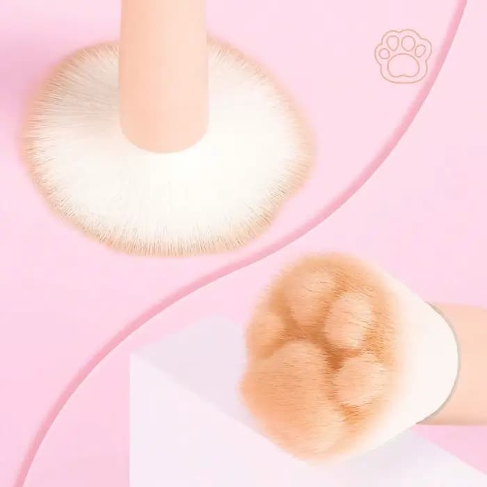 Nouveau pinceau à Blush patte de chat avec boîte de rangement