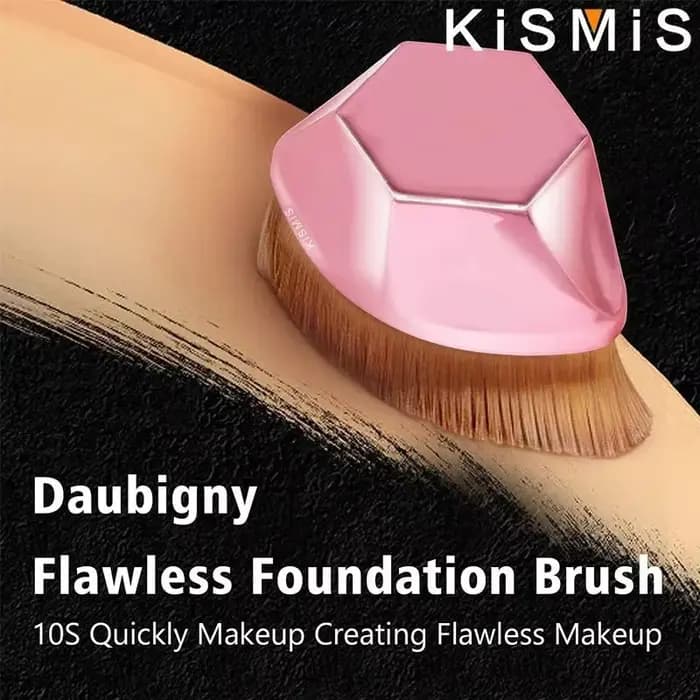 Pinceau Kabuki plat haute densité pour une application impeccable de poudre