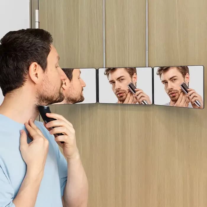 Miroir de coupe de cheveux à 3 voies