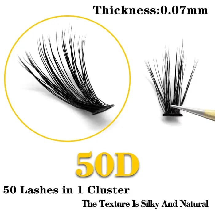 20D/30D/40D/50D 60 paquets Extension de cils de vison naturel 3D Volume russe faux cils outils de ma