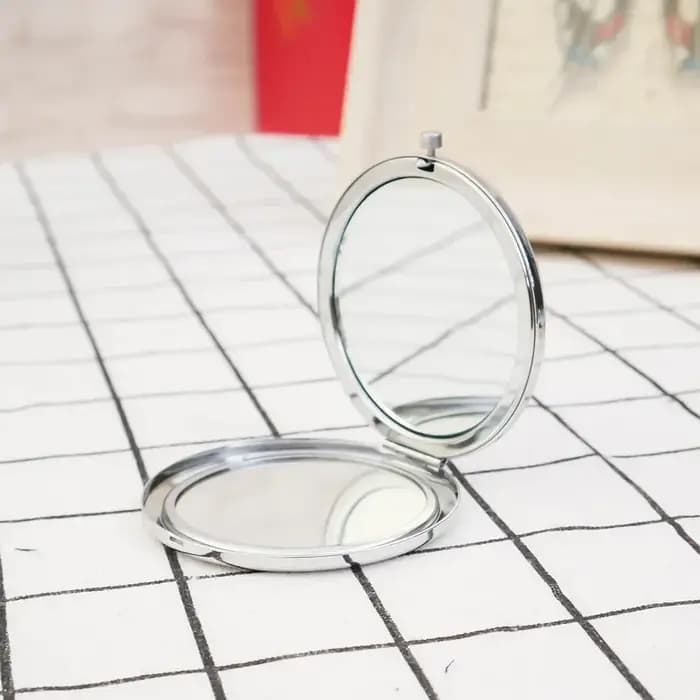 Petit miroir de maquillage Compact rond pliable Portable avec Mini miroirs grossissants portables USB lumineux LED