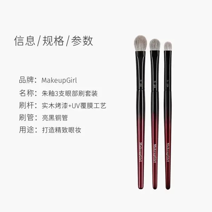Charmant dame rouge glaçure fard à paupières ensemble de pinceaux détails mélange Eyeliner brosse Animal cheveux oeil