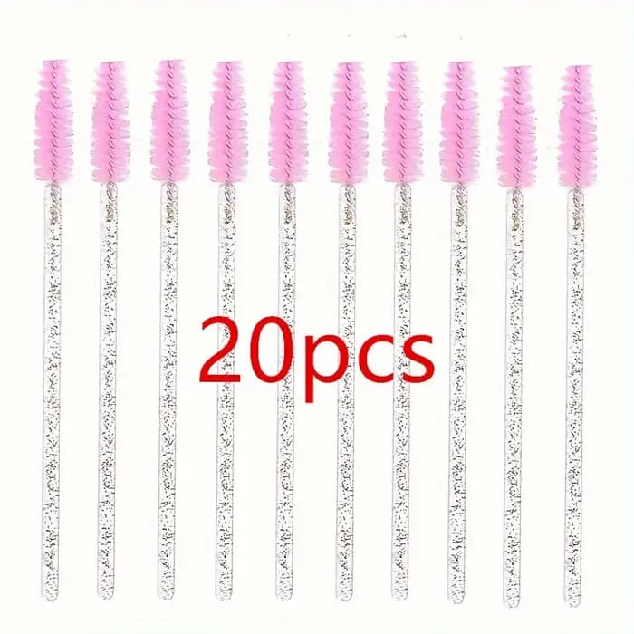 Ensemble de 20 pinceaux pour cils et sourcils – Non résistant à l'eau