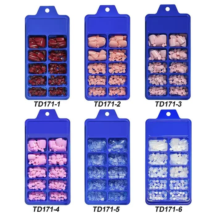 100/120 pièces faux ongles français court carré couverture complète faux ongles d'orteil acrylique r
