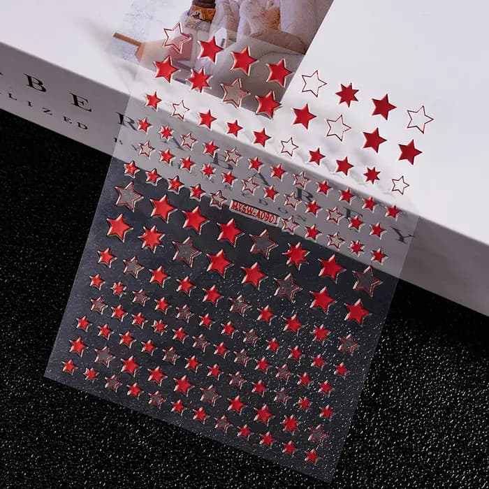 Autocollants 3D Laser argent/or Rose