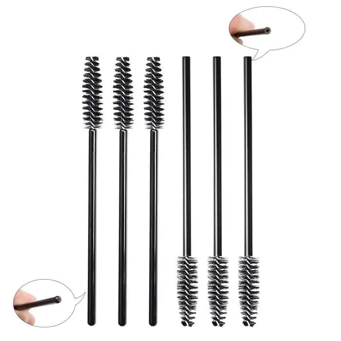 Pinceaux de maquillage jetables en cristal, 50 pièces, brosse à sourcils, poignée en diamant, applic