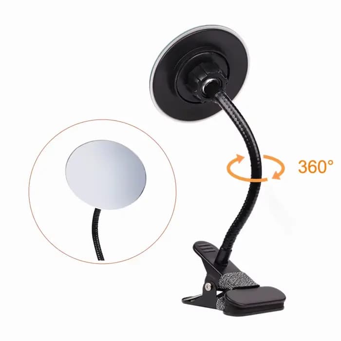 Flexible 360 ° Miroir à clipser réglable | Miroir à pince col de cygne en acrylique HD pour salo