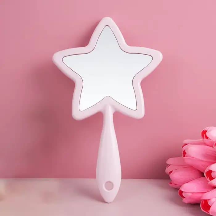 Miroir de maquillage haute définition en forme de pentagramme