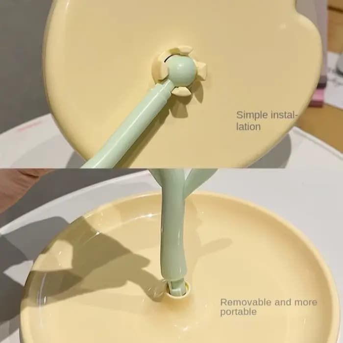 Miroir de maquillage Portable en forme de tulipe