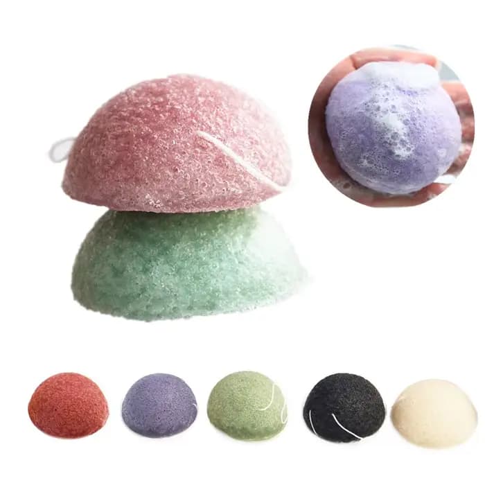 4 pièces exfoliant nettoyage Konjac éponge naturel Konjac Konnyaku bouffée visage lavage nettoyage é