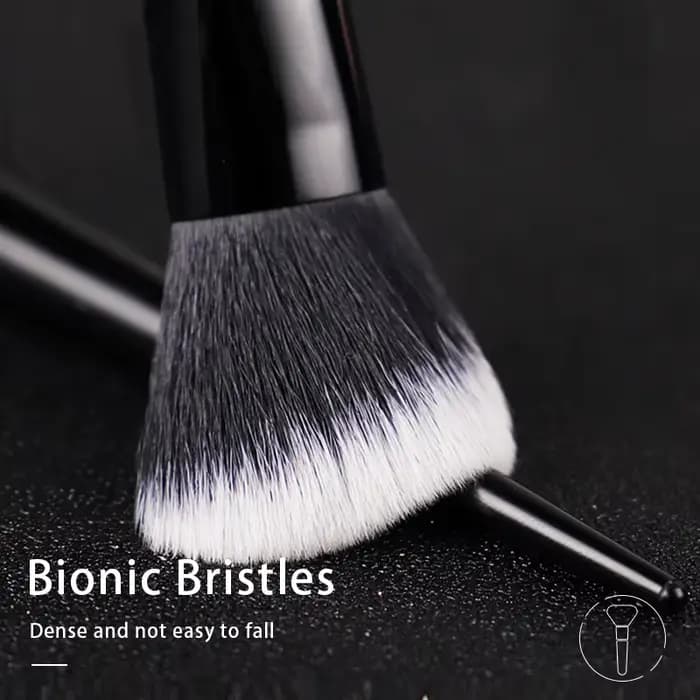 Kat Von D-pinceau de maquillage 02 pinceau de Contour cheveux en fibres douces élégant manche noir pinceaux