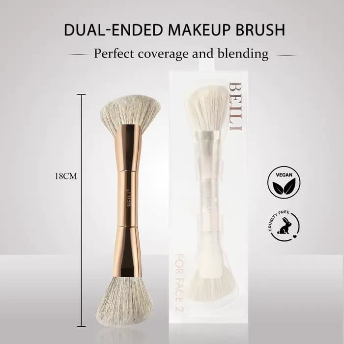 Pinceau de maquillage double embout BEILI Major Sculpture pour sculpter le visage
