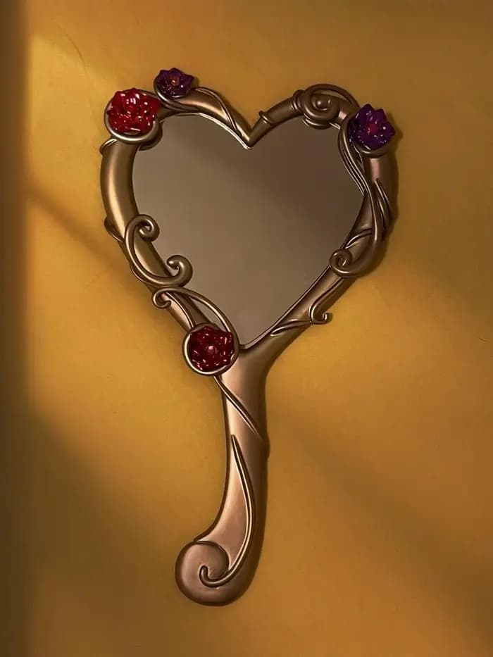 Miroir de Maquillage Portable Rétro pour Femmes, Modèle Princesse Melody, Magnifique et Élégant, 2026