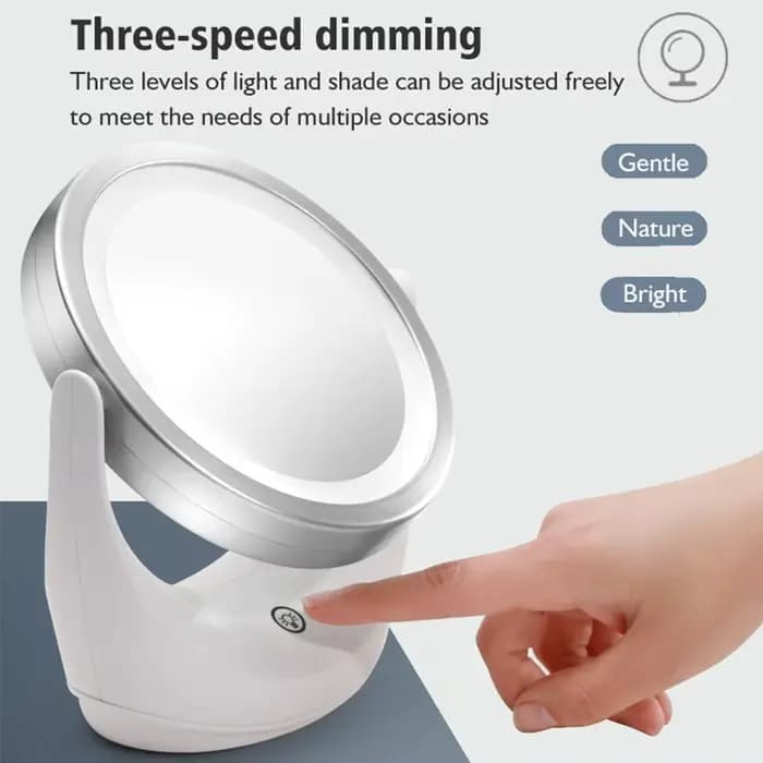 Miroir de maquillage LED 1X 5X Grossissement Rotation Portable Double Face Cosmétique Miroirs Avec Lampe LED Dressing Vanity Mirror