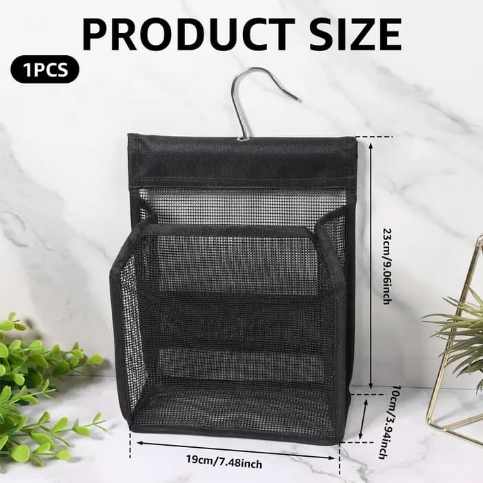 Trousse de toilette suspendue en maille PVC