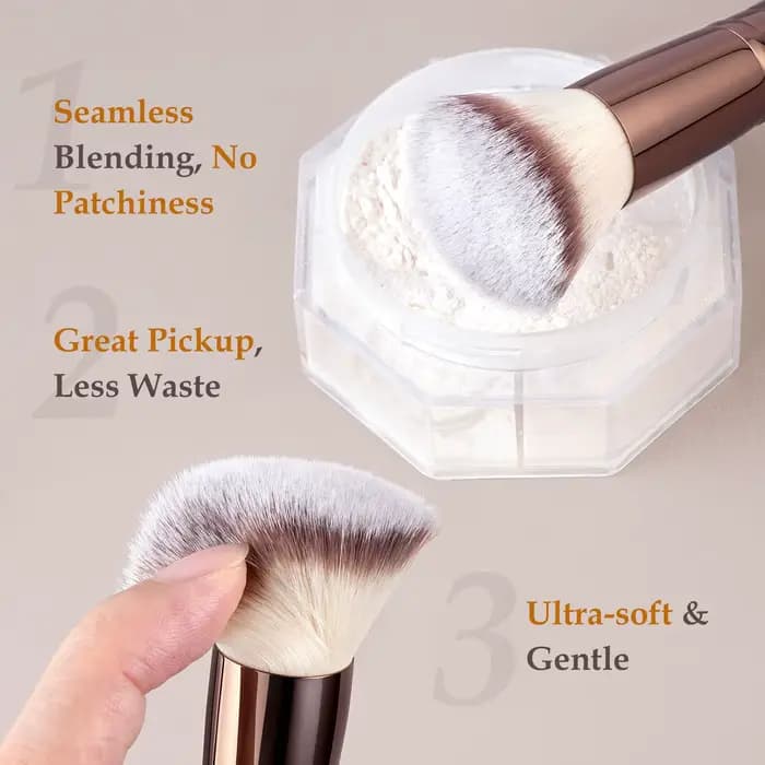 Ensemble de pinceaux de maquillage de voyage avec étui