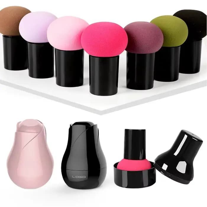 Éponge de maquillage tête de champignon pour femmes