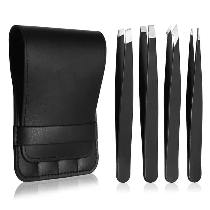 Ensemble de pincettes 3-4 pièces, pincettes à pointe pointue de précision pour sourcils en acier ino